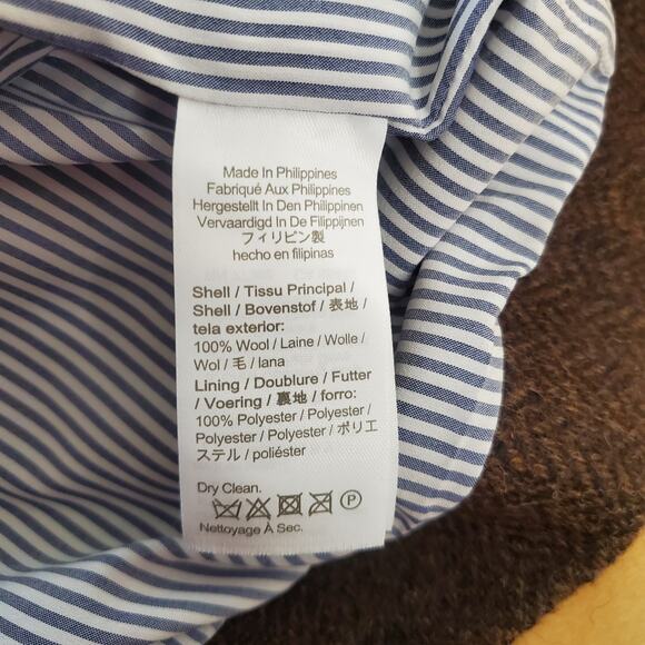 J Crew Bristol Blazer Hazelnut English Wool Herringbone Brown BA441 Size 14 - Picture 10 of 11